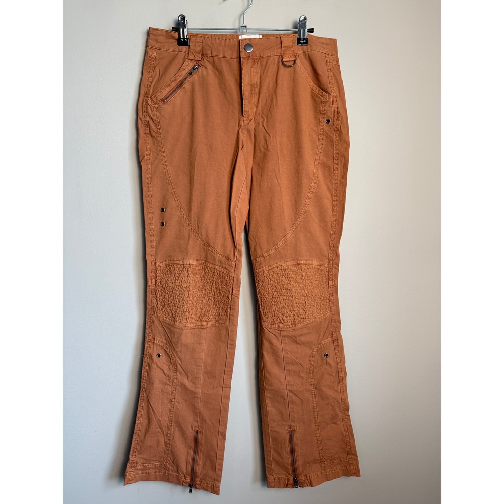 BDG Womens Rusty Tan Moto Gorpcore Pants Size 4 Utility Streetwear Zip Hem NWT